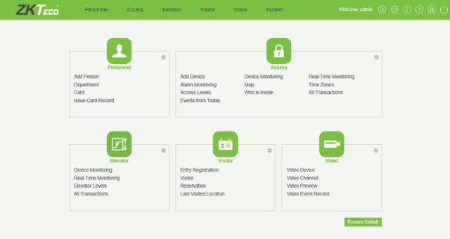 ZK Access Control Software, ZKTeco Software for Access control , Inbio 460 multi door controller software